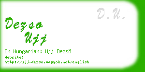dezso ujj business card